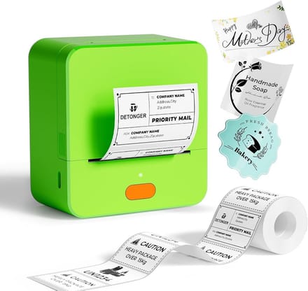 Draadloze Labelprinter 2 Inch, Oplaadbaar voor Verzendlabels en Stickers