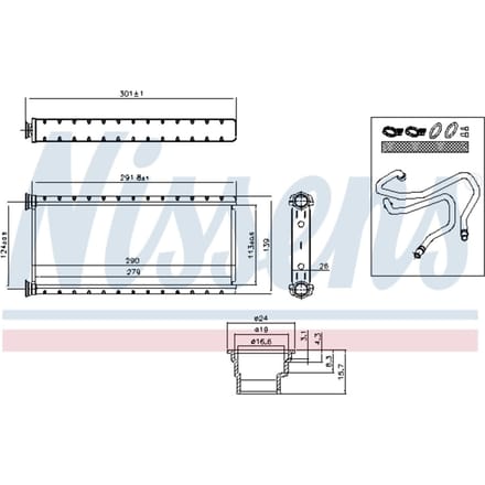 Warmtewisselaar, interieur verwarming NISSENS 73002