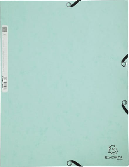 Exacompta 25x AQUAREL - Elastomap in glanskarton 400g/m2 - A4 - Pastelgroen - 55533E