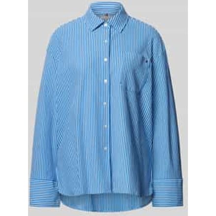 Oversized lange mouw blouse van katoenmix