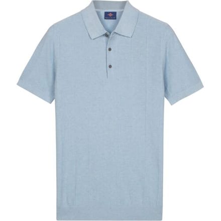 Baileys Polo Structure Drop Needle Tight Knit Short Sleeve Soft Blue / male
