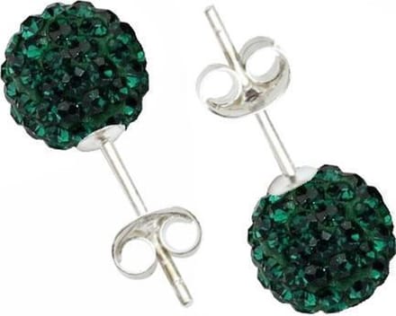 Fako Bijoux® - Oorbellen - Disco Dots Steker - Donkergroen
