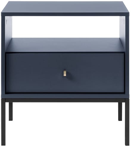 Vente-unique Nachtkastje BOGDAN - 1 lade en 1 nis - Blauw