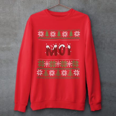 Drenthe Kersttrui Rood Moi - Maat S - Uniseks Fit - Kerstkleding Voor Dames & Heren