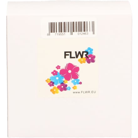 FLWR - Labelrol / DK-11221 / 23x23mm Wit - geschikt voor Brother
