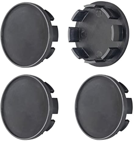 Set van 4 Zwarte Naafdoppen voor Aluminium Velgen - 49 mm Diameter