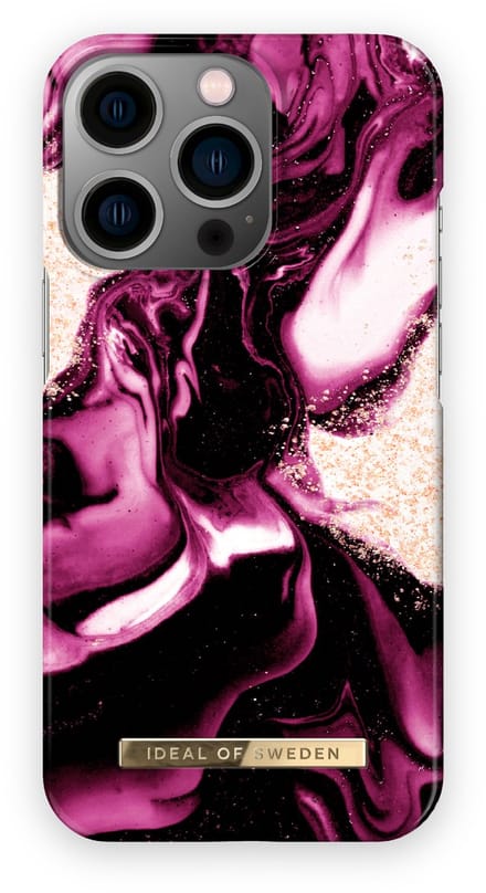 ideal of sweden met magnetische ring case geschikt voor Apple iphone 13 pro golden ruby marble