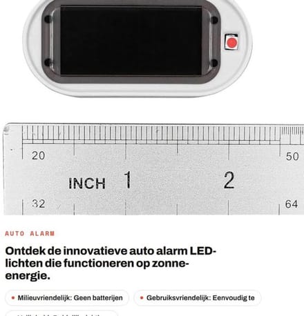 Dailygoody - Auto alarm LED-licht - Veiligheidslicht - Rood