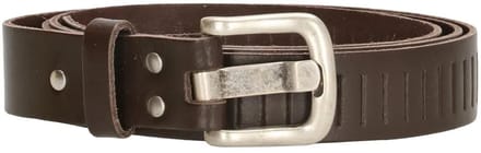 Hide & Stitches Leren Riem - Donkerbruin - 3cm breed - 95cm lengte