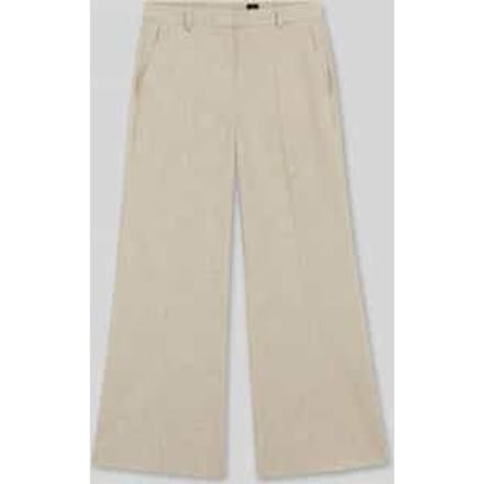 Korte fit broek met uitlopende pijp model 'TALIA-CROP'