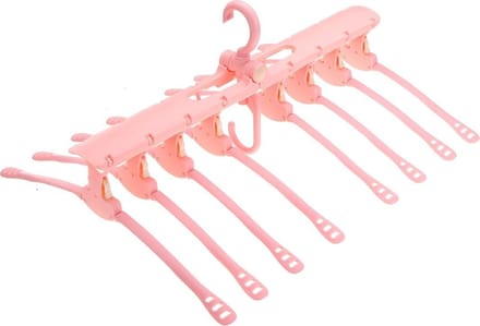Multi-Functionele Ruimtebesparende Kledinghanger - Kleerhanger - Kledingrek Kapstok Jas Broek Hanger - Ideaal voor het Opbergen van Kleding - Roze