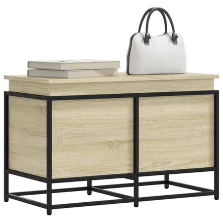 vidaXL - Opbergbox - met - deksel - 80x40x51,5 - cm - bewerkt - hout - sonoma - eiken