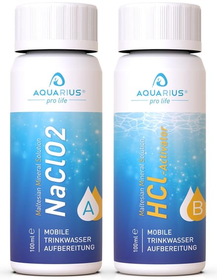 AQUARIUS pro life – MMS CLASSIC – chloordioxide activator set – 2×100 ml