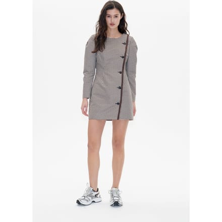 Baum und Pferdgarten Amelie Dress Camel Baum Check Größe: 42 | Minikleider Outlet | Damen | Braun