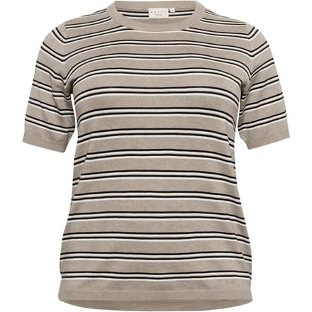 Gestreept dames-T-shirt KAFFE Curve Lizzy