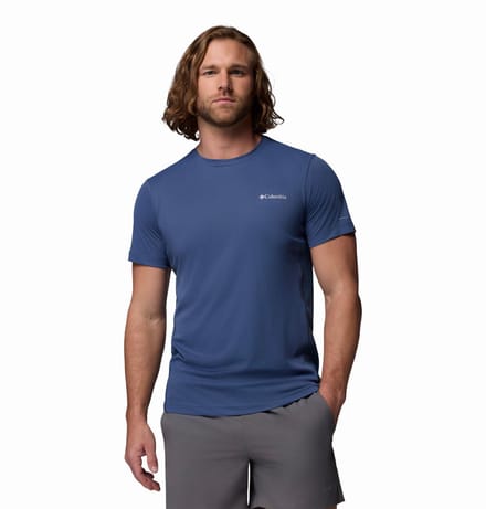 Columbia Zero Rules™ Light SS Crew Heren Outdoorshirt - Dark Mountain