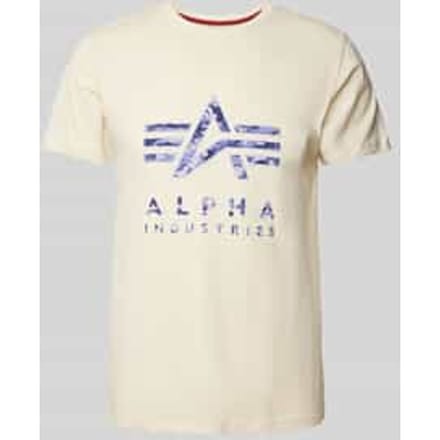 T-shirt met labelprint