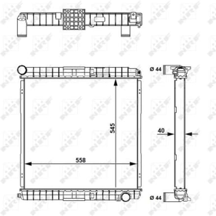 Radiator, motorkoeling NRF 58827
