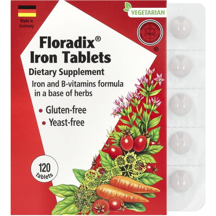Floradix, Floradix, IJzertabletten, 120 Tabletten