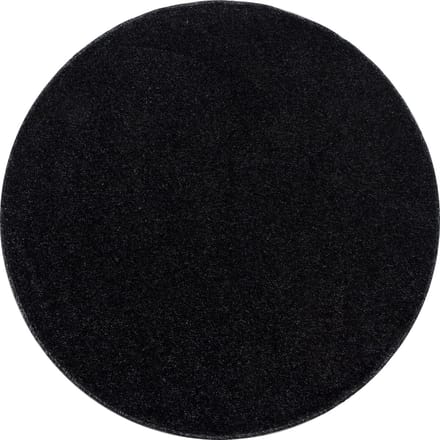 Laagpolig vloerkleed Ata - antraciet - rond - O 120 cm