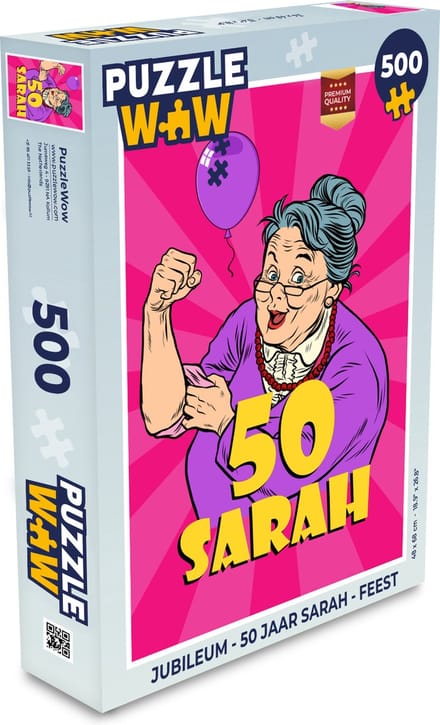 Puzzel Jubileum - 50 Jaar Sarah - Feest - Legpuzzel - Puzzel 500 stukjes