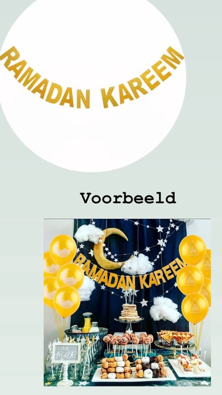 Akyol - ramadan kareem - ramadan slinger - ramadan - vasten - eid - eid mubarek - versiering ramadan - vlaggenlijn ramadan