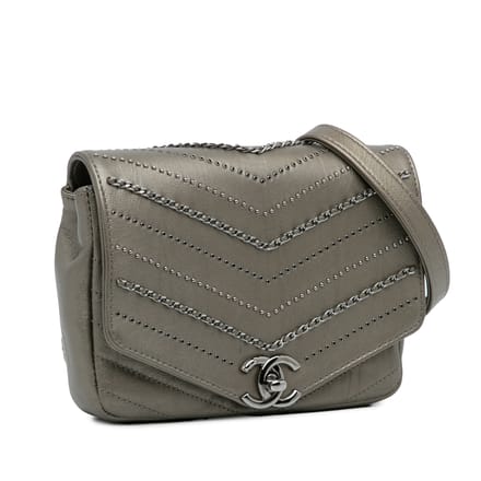 Chanel Schoudertas met Metalen Kettingsluiting