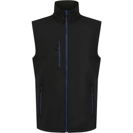 Regatta Heren Navigate Softshell 2-laags bodywarmer (Zwart/Nieuw Royal)