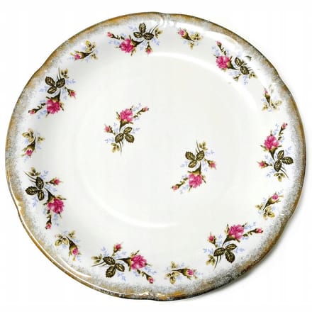Malcer Kamelia Rond Plateau 32cm - Goudkleurig Roze Porselein