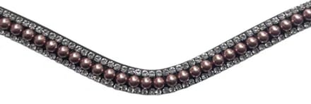 Montar Frontriem Rosegold Pearl Black - Full | Frontriemen paard