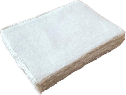 Set van 25 kaarten van katoenpapier, ivoorkleur, met schepranden rondom, 10x15cm