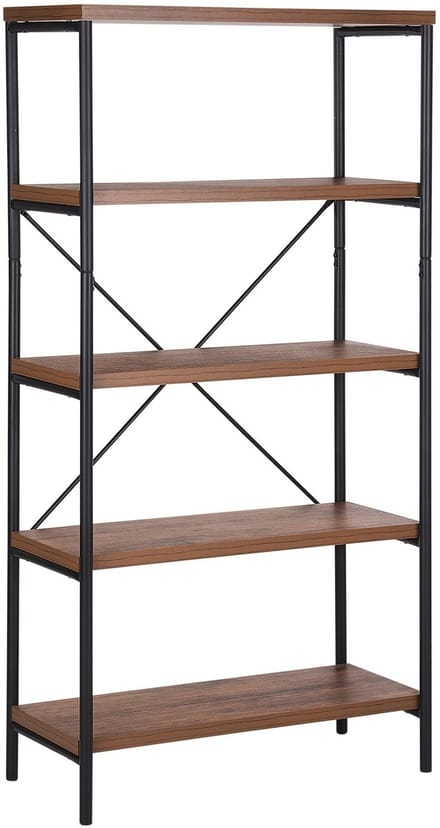BRISBANE L - Boekenkast - Donkere houtkleur - MDF