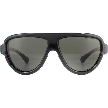 Moncler Zonnebril ML0089 01D Glanzende Zwarte Rook Gepolariseerd