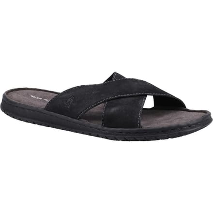 Hush Puppies Heren Nile Crossover Leren Sandalen (Zwart)