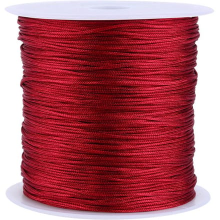 100M X 0.8mm Cordon Nylon Noeud Chinois Queue de Rat Fil Macramé Ficelle Bourgogne brown