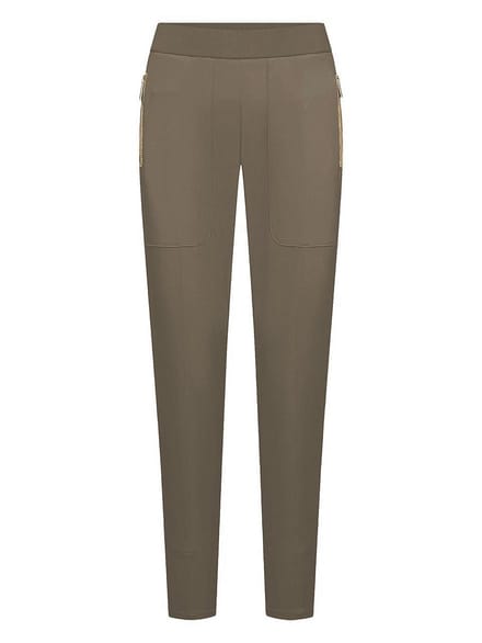Enkellange Slim Fit jersey broek Van Raffaello Rossi groen