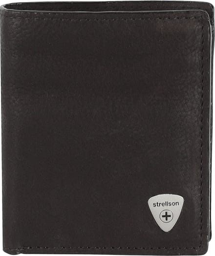 strellson Leren portemonnee Harrison Reno Billfold Q6 Wallet Black zwart
