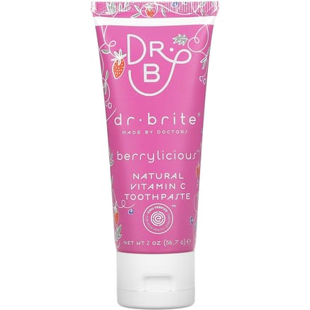 Dr. Brite, Natural Vitamin C Toothpaste, Berrylicious, 56.7G(2Oz) pink