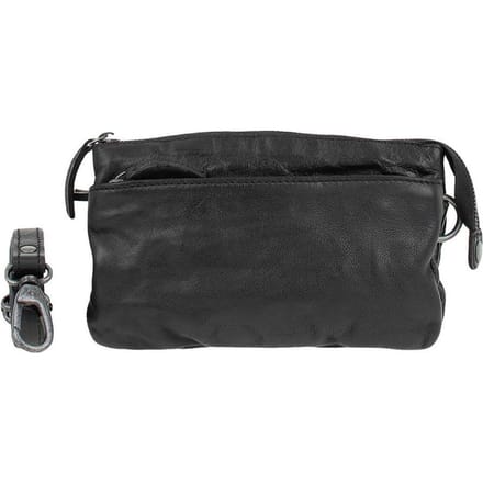 DSTRCT Harrington Road Leren Schoudertas / Crossbodytas / Clutch - Zwart