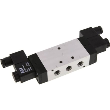 5/3 G1/4'' Middenuitlaat Magneetventiel 24V DC 3-10bar/42-140psi Airtec