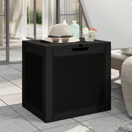 vidaXL - Tuinbox - 55,5x43x53 - cm - polypropeen - zwart
