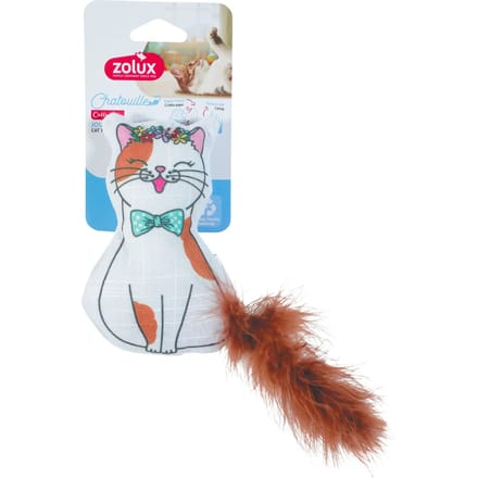 Vogel speeltje voor kat met bloem Zolux