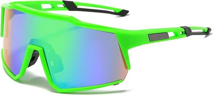 Sport Zonnebril - Fietsbril - Groen Frame - Groen Blauwe Lens