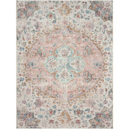 Binnen- en buitenkleed Torino crème-roze 60x100 cm