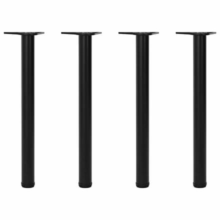 vidaXL - Tafelpoten - in - hoogte - verstelbaar - zwart - 710 - mm - 4 - st