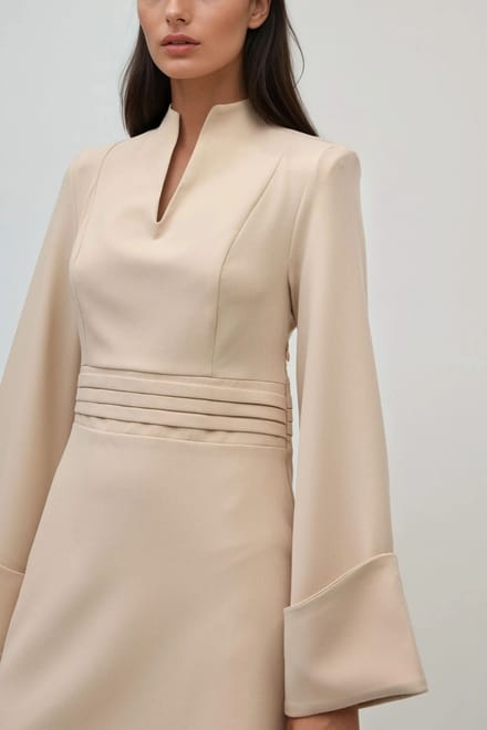 Elegante V-hals Lange Mouwen Mini-jurk