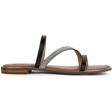 Geox Sozy Plus Sandalen Zwart,Zilver EU 38 Vrouw
