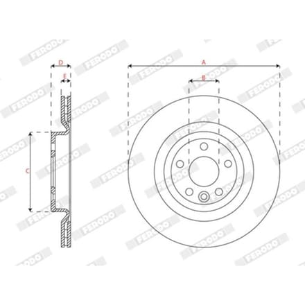 Remschijf FERODO DDF2996C, 2 stuk