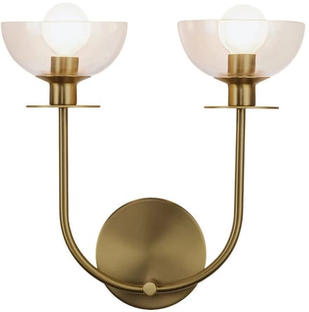 Alora Mood LED Wandlamp Sylvia | 2X E27 Max 40W | Brushed Gold
