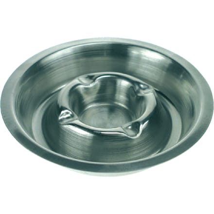 Asbak metaal verchroomd 170mm RVS stapelbaar